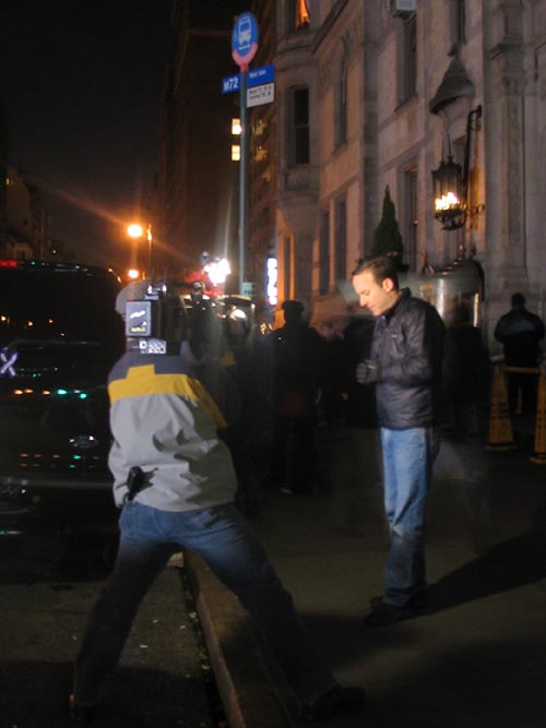 News Crew in Front of the Dakota Apartments, 25th Anniversary of John Lennon's Death, Central Park, December 8, 2005