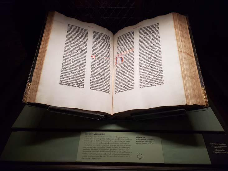 Gutenberg Bible, J. Pierpont Morgan's Library, The Morgan Library & Museum, Midtown Manhattan, May 26, 2022