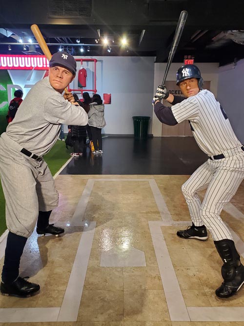 Babe Ruth and Derek Jeter, Madame Tussauds New York, Times Square, Midtown Manhattan, February 5, 2025