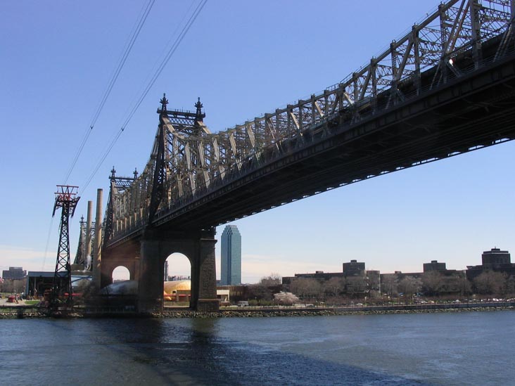 Queensboro Bridge From From East River Roundabout, Upper East Side, Manhattan, April 15, 2004