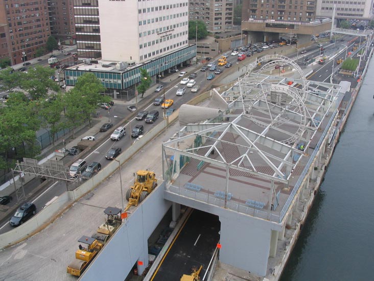 East River Roundabout From Queensboro Bridge, Upper East Side, Manhattan, May 21, 2004