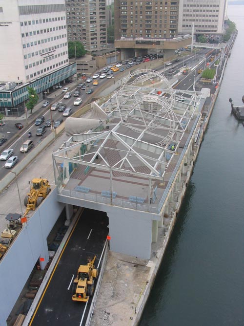 East River Roundabout From Queensboro Bridge, Upper East Side, Manhattan, May 21, 2004