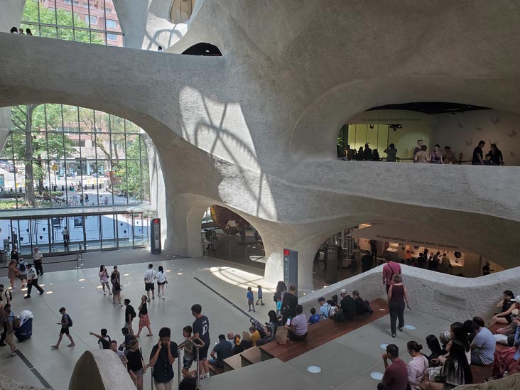 Griffin Exploration Atrium, Richard Gilder Center for Science, Education, and Innovation, American Museum of Natural History, Upper West Side, Manhattan, July 26, 2023