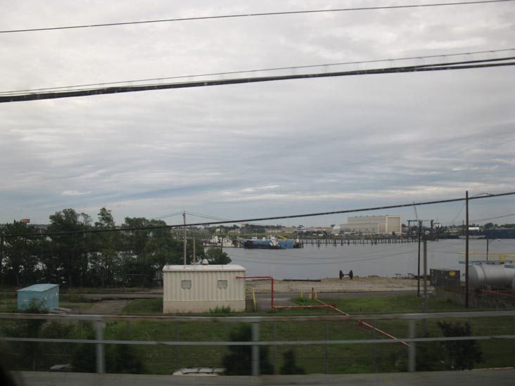 Bridgeport Waterfront, Amtrak Train 2259 From Boston South Station To New York Penn Station, July 25, 2010