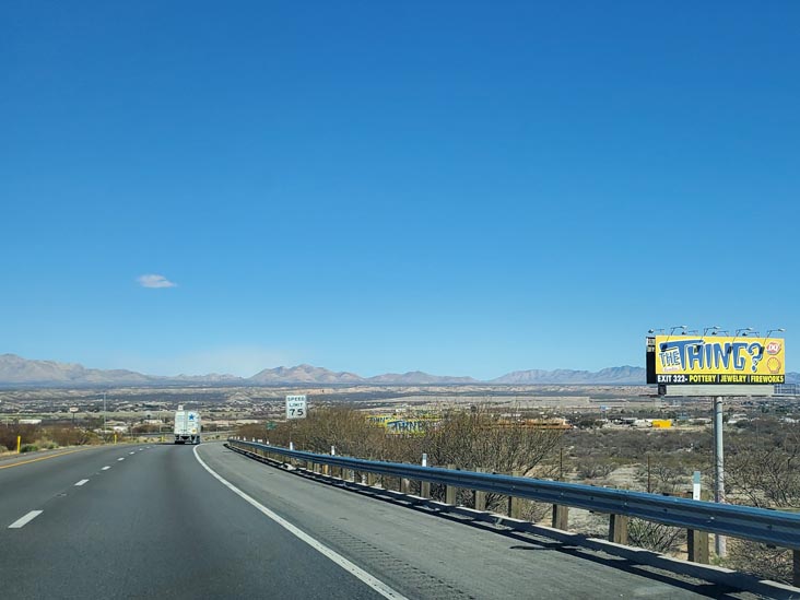 The Thing? Billboard, Interstate 10 Near Exit 322, Cochise County, Arizona, February 21, 2024