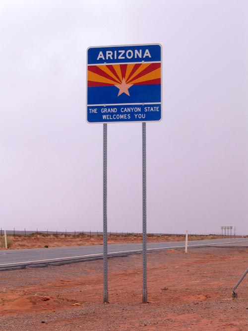 Utah-Arizona Border, US 163, Monument Valley, Navajo Nation, Arizona