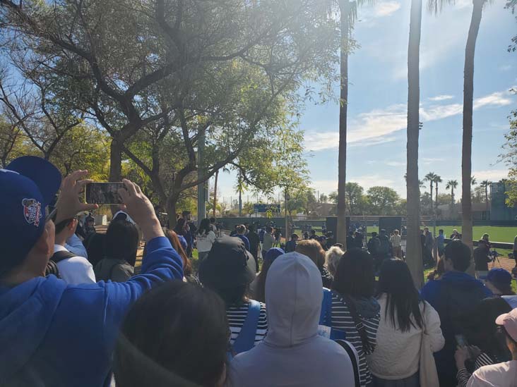 Roki Sasaki Warmup, Dodgers Training, Camelback Ranch, Glendale, Arizona, February 19, 2025