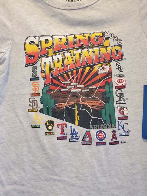 Cactus League Spring Training T-Shirt, Team Shop, Camelback Ranch, Glendale, Arizona, February 19, 2025