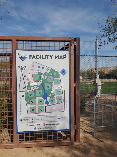 Facility Map, Camelback Ranch, Glendale, Arizona, February 19, 2025