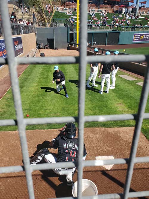 Gabriel Moreno Warmup, Salt River Fields at Talking Stick, Scottsdale, Arizona, February 21, 2025