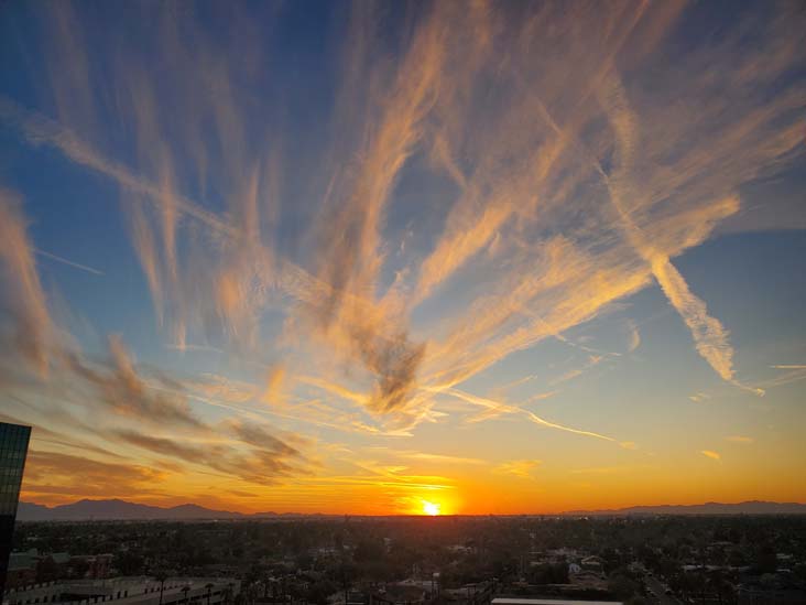 Sunset, Phoenix, Arizona, February 20, 2025, 6:18 p.m.