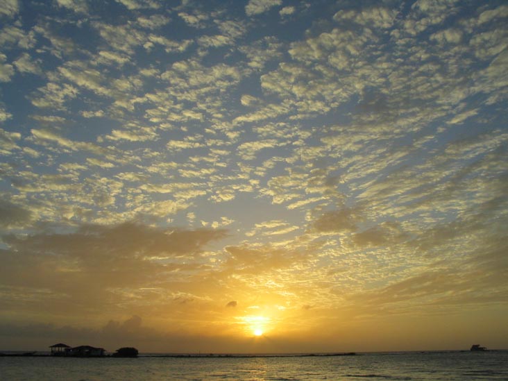 Sunset From Coral Reef Beach, Savaneta, Aruba, February 9, 2008, 6:35 p.m.