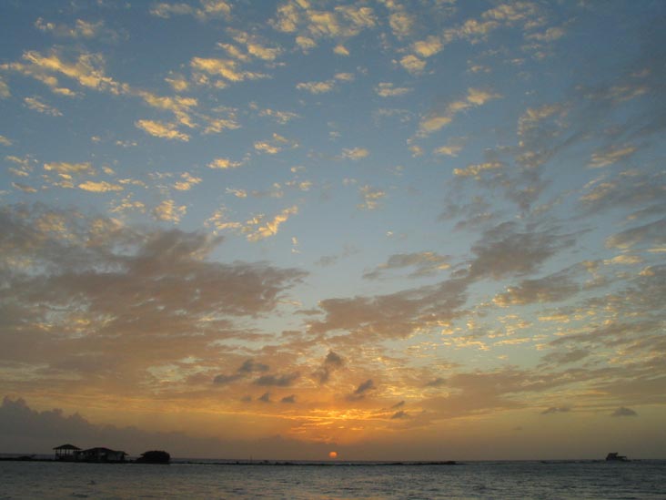 Sunset From Coral Reef Beach, Savaneta, Aruba, February 9, 2008, 6:42 p.m.