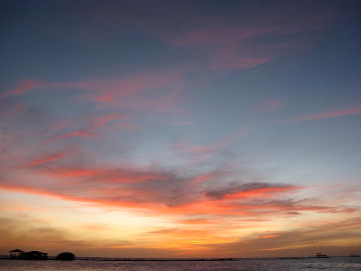 Sunset From Coral Reef Beach, Savaneta, Aruba, February 16, 2009, 6:58 p.m.