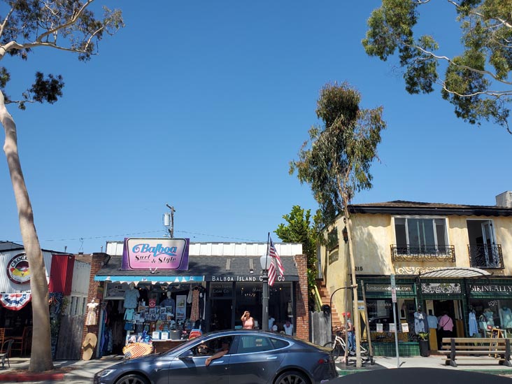 Marine Avenue Between Park Avenue and Balboa Avenue, Balboa Island, Newport Beach, California, July 31, 2024