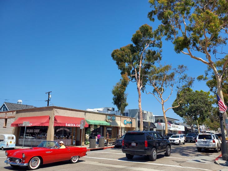 Marine Avenue at Balboa Avenue, Balboa Island, Newport Beach, California, July 31, 2024