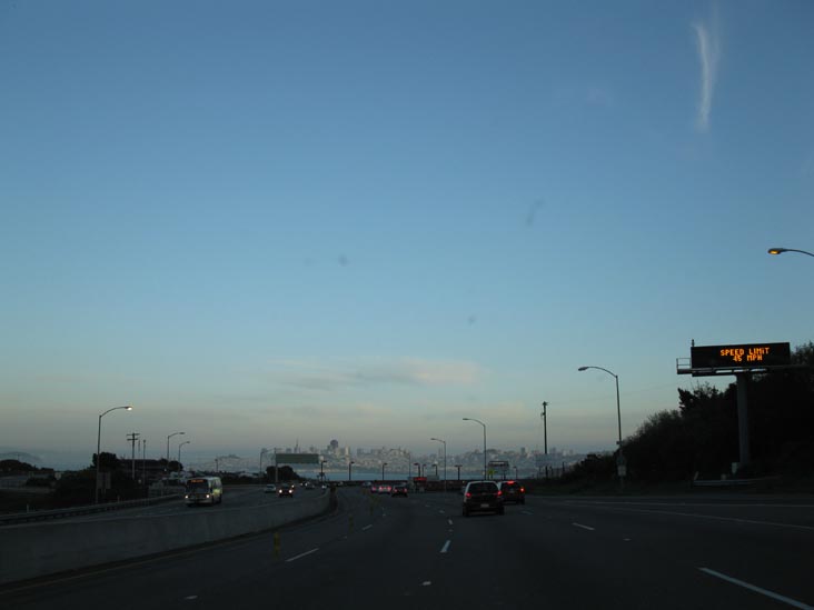 Driving Southbound Across The Golden Gate Bridge, San Francisco, California, March 17, 2010