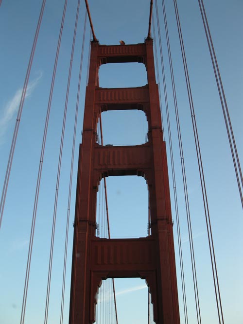 Driving Southbound Across The Golden Gate Bridge, San Francisco, California, March 17, 2010