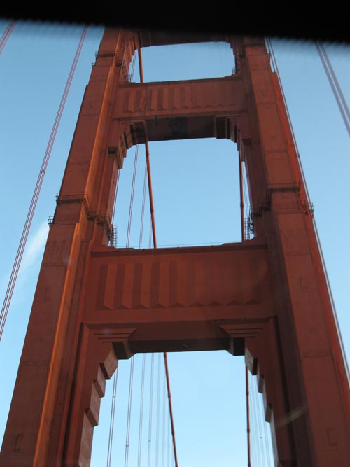 Driving Southbound Across The Golden Gate Bridge, San Francisco, California, March 17, 2010