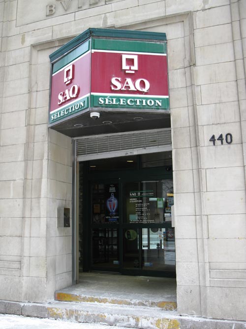 SAQ Sélection, 440, Boulevard de Maisonneuve Ouest, Montréal, Québec, Canada