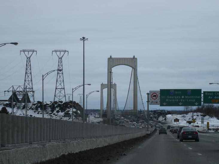 Pont Pierre-Laporte/Pierre Laporte Bridge Between Québec City and Lavis, Québec, Canada, February 14, 2010