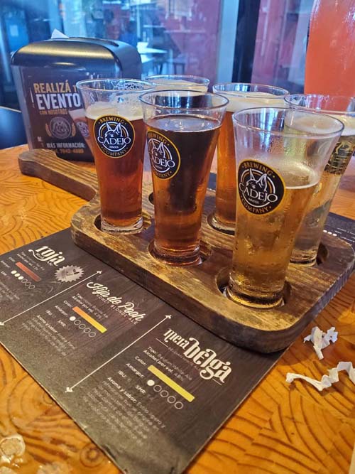 Beer Flight, Cadejo Brewing Company, San Salvador, El Salvador, August 14, 2024