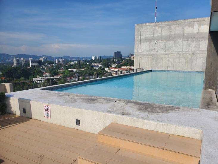 Pool, View From Altos Tower, Alameda Juan Pablo II, San Salvador, El Salvador, August 16, 2024