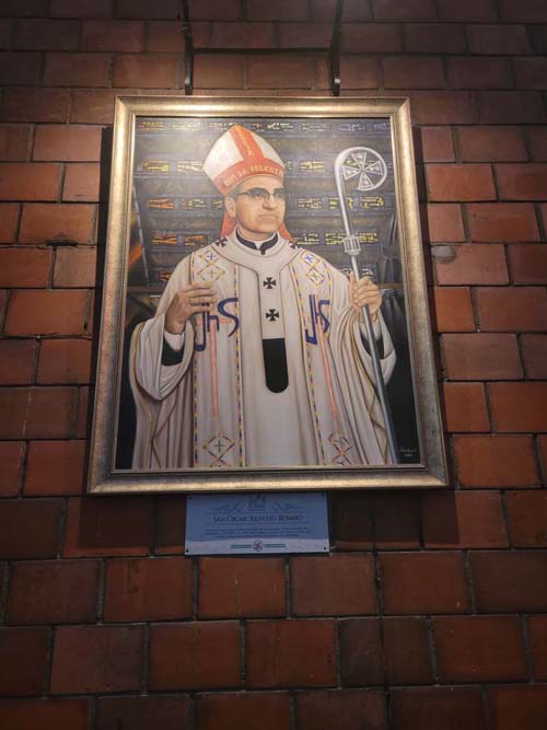 Óscar Romero Portrait, Iglesia El Rosario, Centro Histórico, San Salvador, El Salvador, August 7, 2024