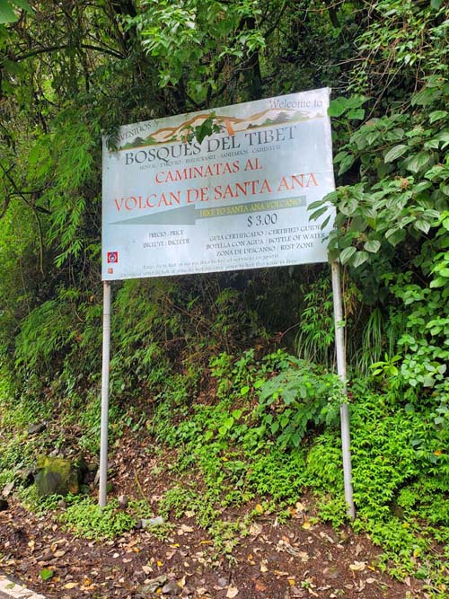 Bosques del Tibet Sign, Carretera a Cerro Verde, Santa Ana, El Salvador, August 9, 2024