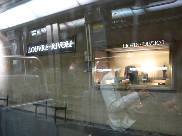 Louvre-Rivoli Station, M1 Train, Paris Métro, Paris, France