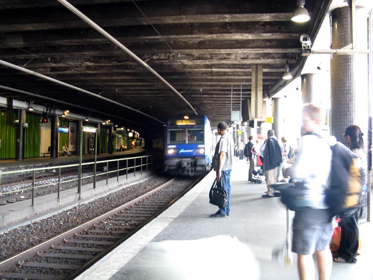 Arriving ELBA Train, Champs de Mars-Tour Eiffel Station, RER Line C, Paris, France