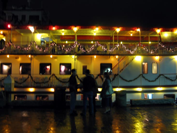 River Boat, New Year's Eve, John P. Rousakis Riverfront Plaza, Savannah, Georgia, January 1, 2010