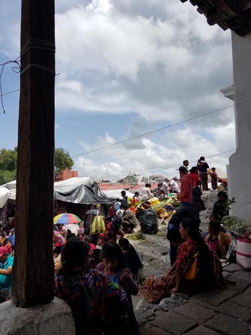 Steps of Iglesia de Santo Tomás, Chichicastenango, Guatemala, July 28, 2019