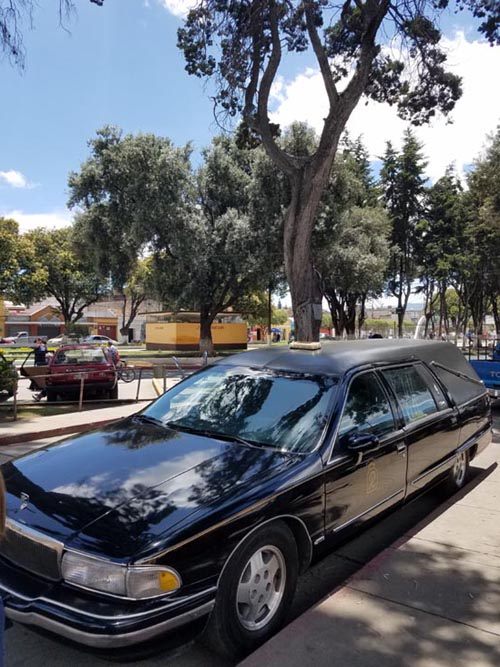 Hearse Outside Cementerio General, Quetzaltenango/Xela, Guatemala, July 25, 2019