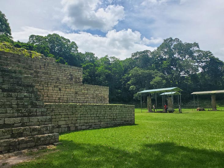 Structure 4 and Steles, Great Plaza, Copán, Copán Ruinas, Honduras, August 12, 2024