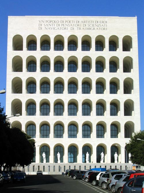 Palazzo della Civilta Italiana, EUR (Esposizione Universale Roma), Rome ...