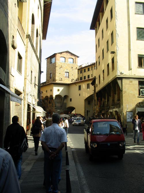 Via Guicciardini Looking Towards Ponte Vecchio, Florence, Tuscany, Italy