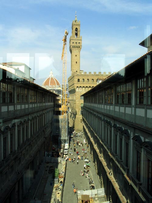 Piazza degli Uffizi From Galleria degli Uffizi, Florence, Tuscany, Italy