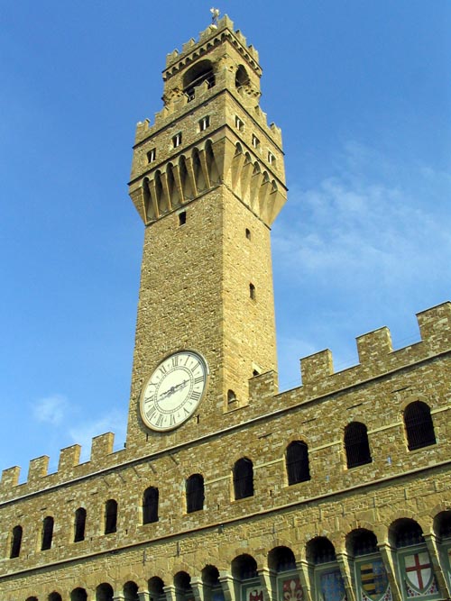Palazzo Vecchio From Galleria degli Uffizi, Florence, Tuscany, Italy