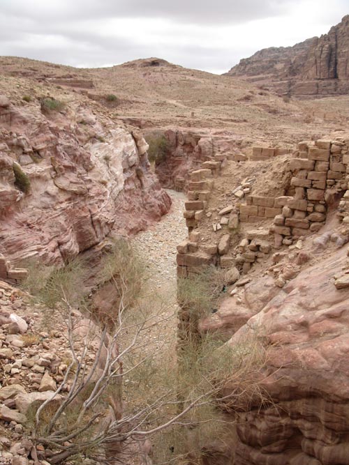 Crossing Wadi Near Byzantine Church, Petra, Wadi Musa, Jordan