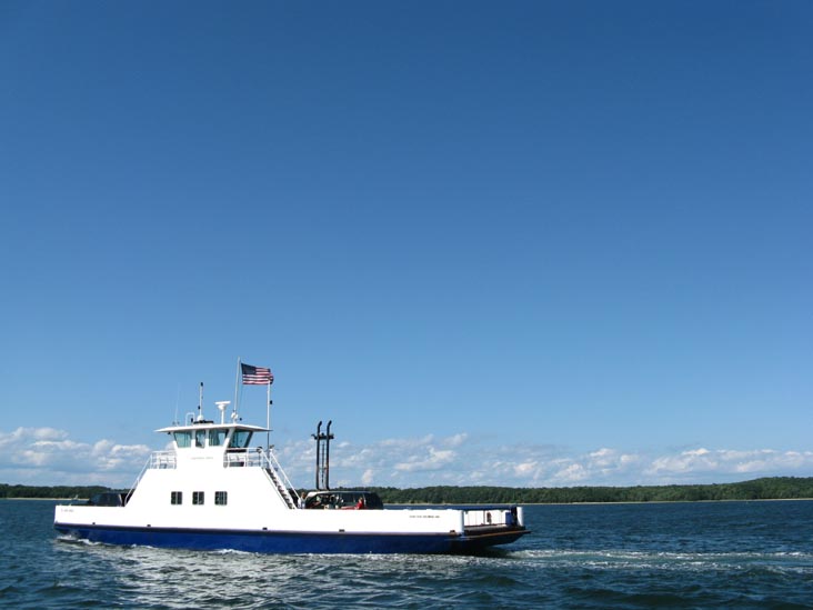 View From South Ferry From Shelter Island To North Haven, Long Island, New York, July 4, 2009