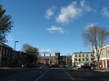 Looking North Up Maine Street Toward Mill Street, Brunswick, Maine, October 9, 2010