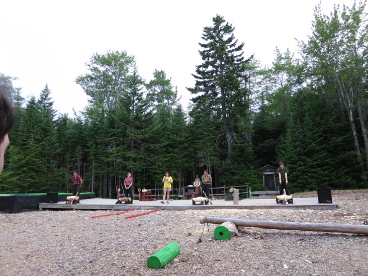 Wood Chopping, Timber Tina's Great Maine Lumberjack Show, Trenton, Maine, July 4, 2013