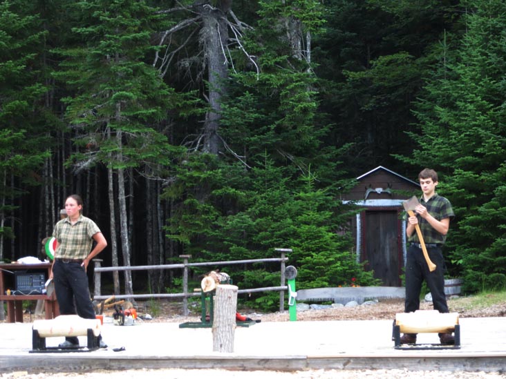 Wood Chopping, Timber Tina's Great Maine Lumberjack Show, Trenton, Maine, July 4, 2013