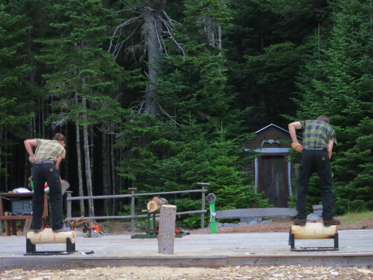 Wood Chopping, Timber Tina's Great Maine Lumberjack Show, Trenton, Maine, July 4, 2013