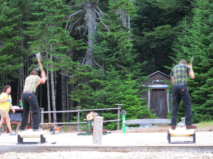 Wood Chopping, Timber Tina's Great Maine Lumberjack Show, Trenton, Maine, July 4, 2013