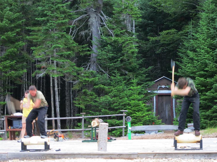 Wood Chopping, Timber Tina's Great Maine Lumberjack Show, Trenton, Maine, July 4, 2013