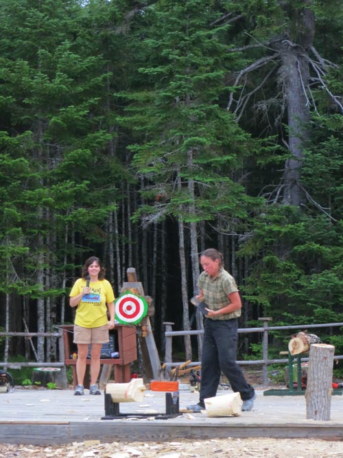 Wood Chopping, Timber Tina's Great Maine Lumberjack Show, Trenton, Maine, July 4, 2013