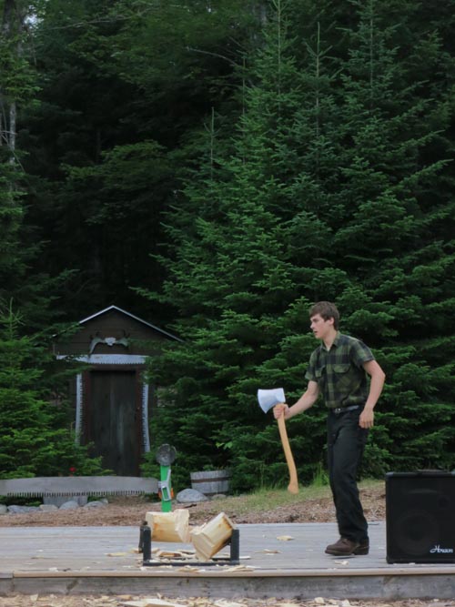 Wood Chopping, Timber Tina's Great Maine Lumberjack Show, Trenton, Maine, July 4, 2013