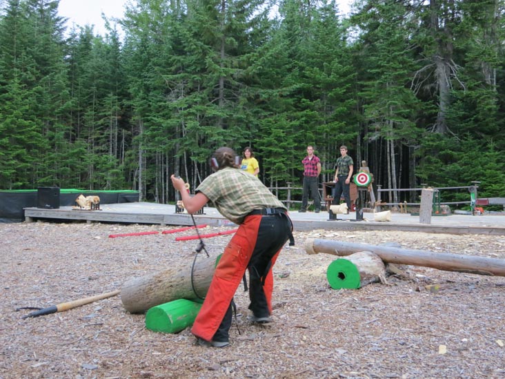 Timber Tina's Great Maine Lumberjack Show, Trenton, Maine, July 4, 2013